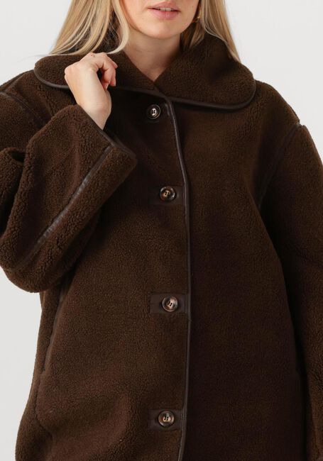 Bruine NEO NOIR Teddy jas CARMEN TEDDY COAT - large
