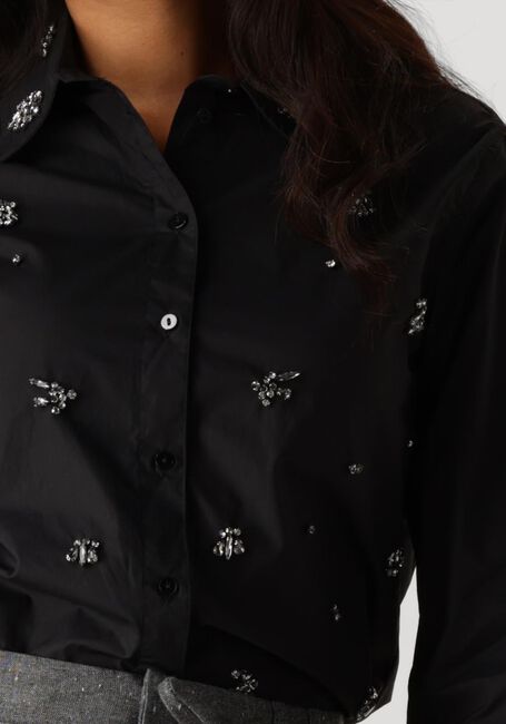 Zwarte SUMMUM  BLOUSE CRISPY POPLIN DIAMANTS - large