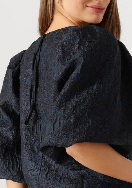 Donkerblauwe BY-BAR  ZASU JAQUARD BLOUSE - large