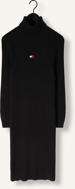 Zwarte TOMMY JEANS Midi jurk TJW MOCKNECK BADGE SWEATER DRESS Zwarte TOMMY JEANS Midi jurk TJW MOCKNECK BADGE SWEATER DRESS - large