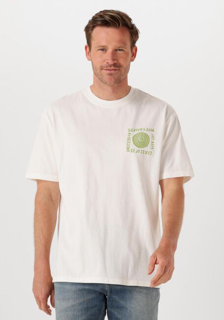 SCOTCH & SODA T-shirt RELAXED-FIT WASHED ARTWORK T-SHIRT en blanc - large