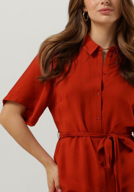 Rode ANOTHER LABEL Midi jurk SANGO DRESS - large