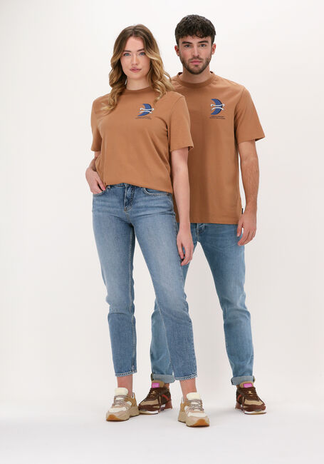 SCOTCH & SODA T-shirt UNISEX - AMELIA EARHART GRAPHI en beige - large