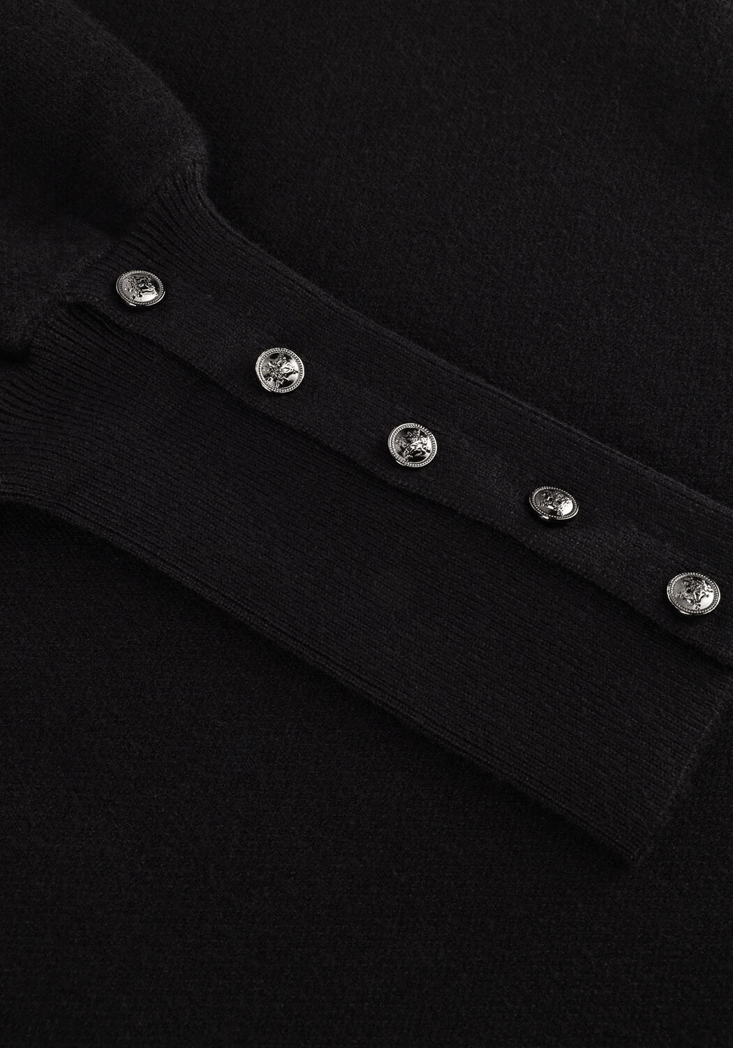 Zwarte JANICE Midi jurk CLAY - large