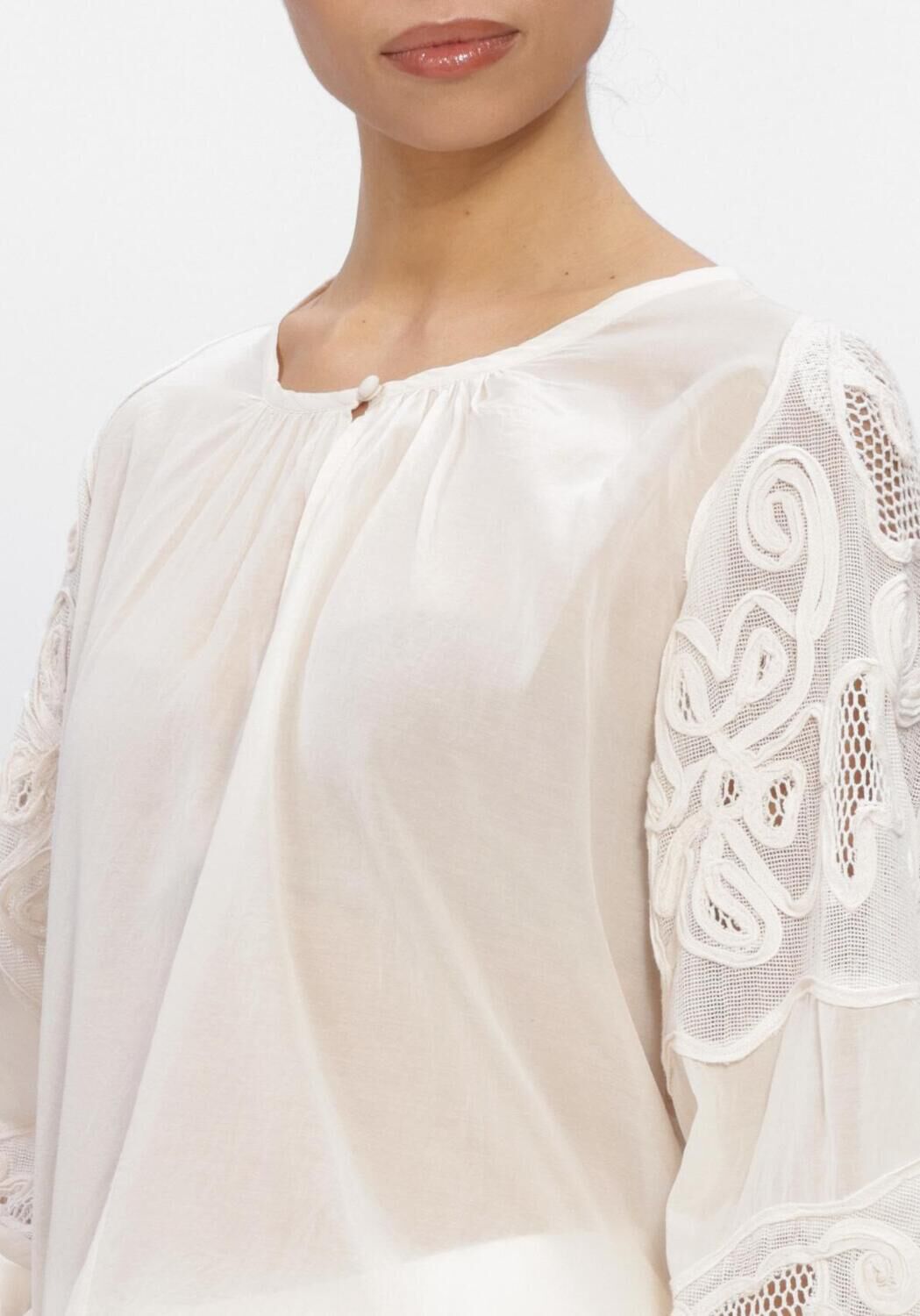 Gebroken wit DANTE6  ULALA EMBROIDERED BLOUSE - large