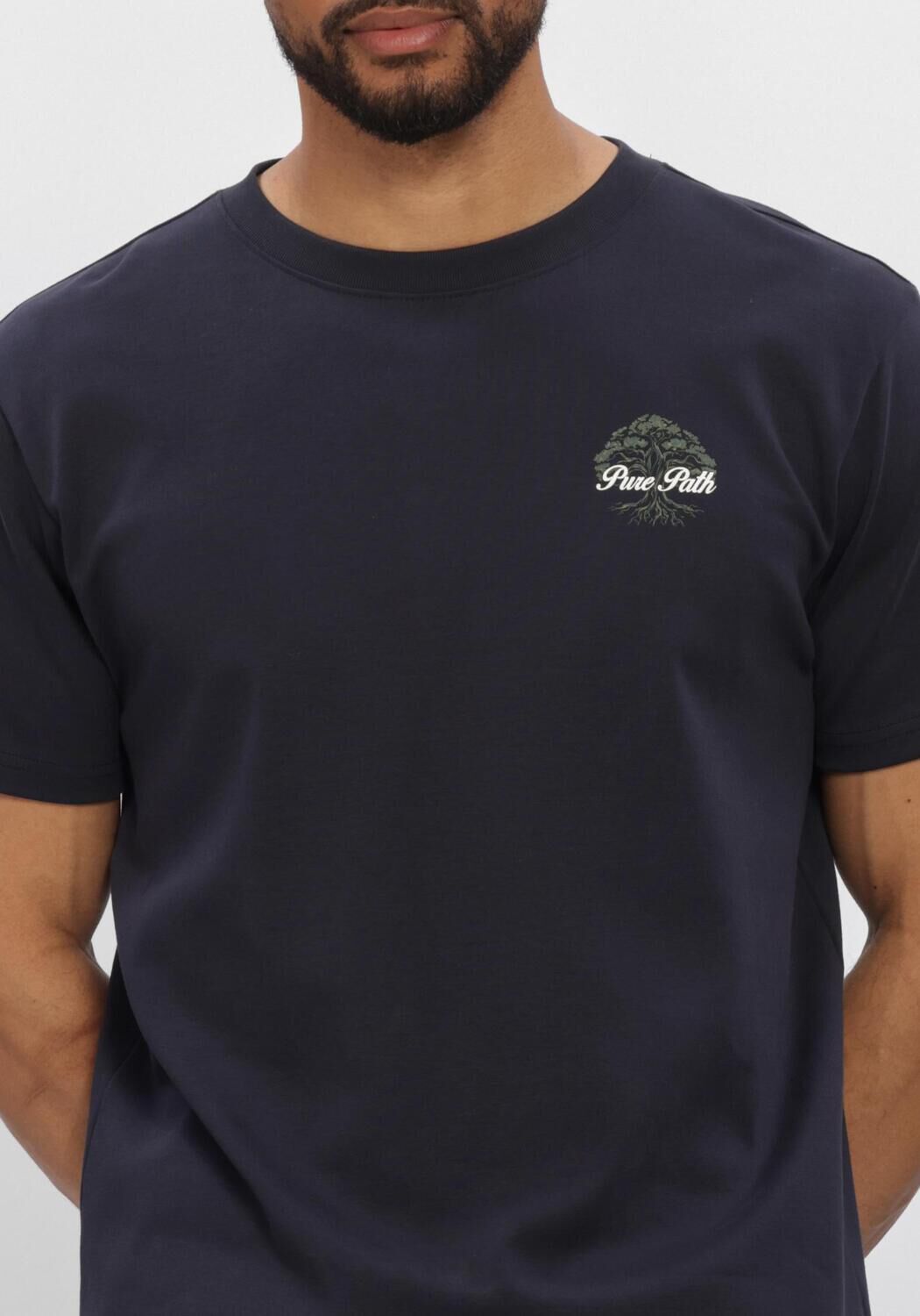 PURE PATH T-shirt ROOTED TREE Bleu fonc&eacute; - large