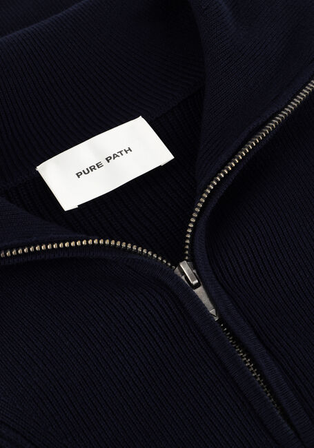 Donkerblauwe PURE PATH Trui LOOSE FIT KNITWEAR HALFZIP818 Donkerblauwe PURE PATH Trui LOOSE FIT KNITWEAR HALFZIP818 - large