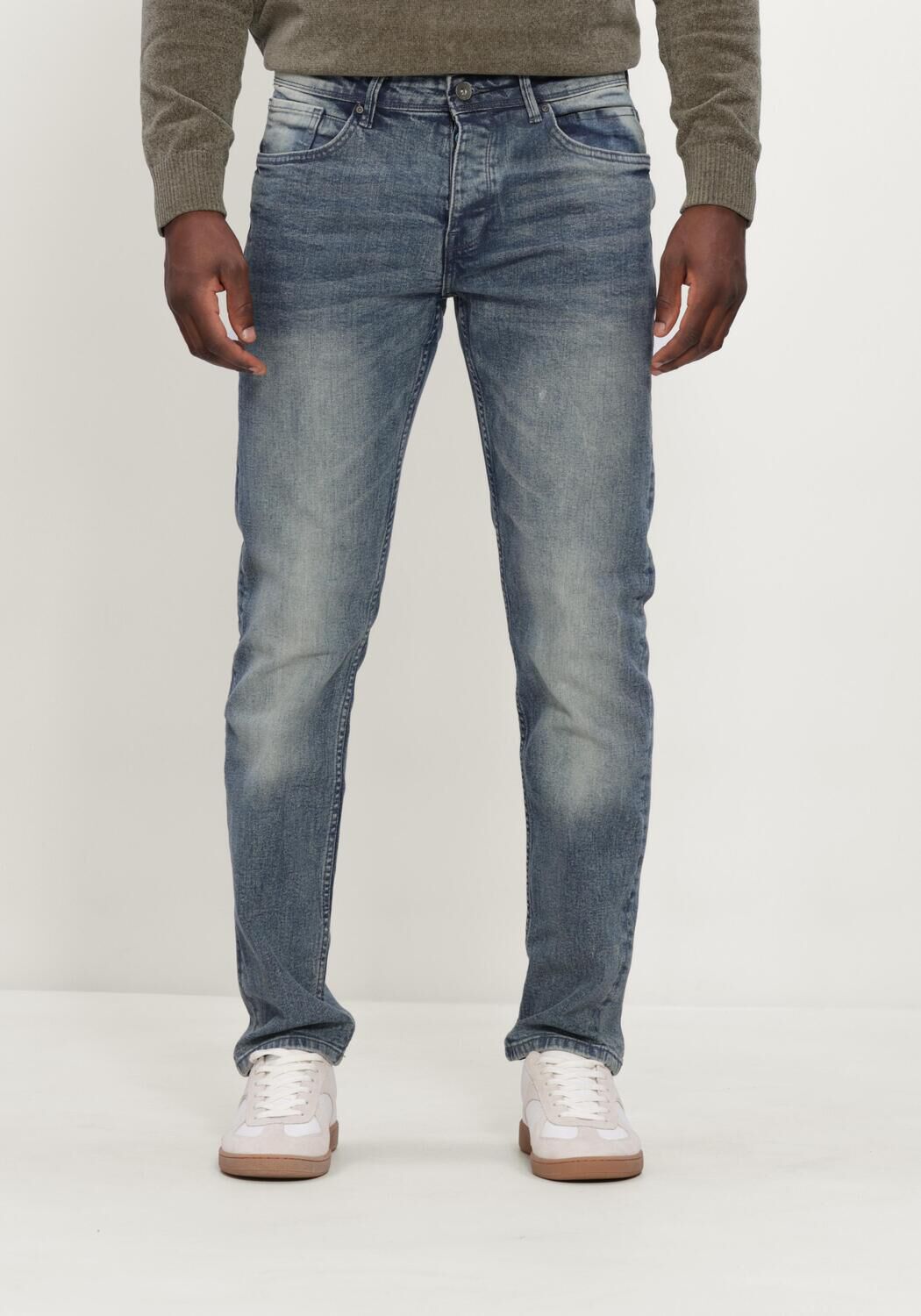 Blauwe PURE PATH Slim fit jeans THE RYAN - large