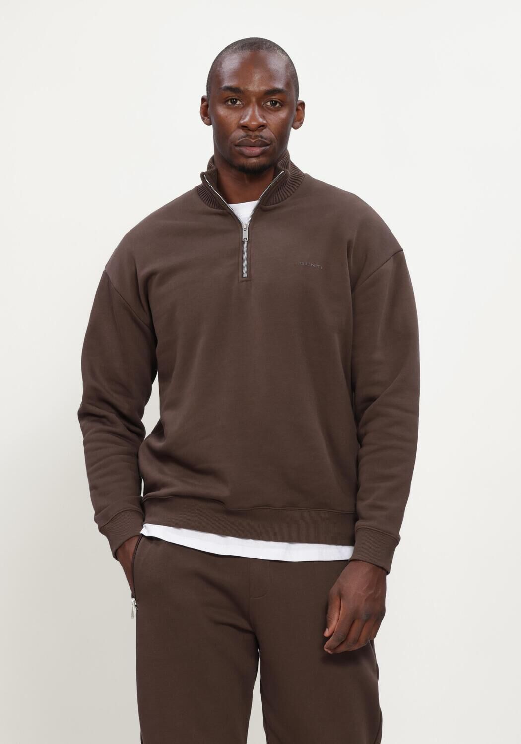 Bruine GENTI Sweater HALF ZIP SWEAT - large