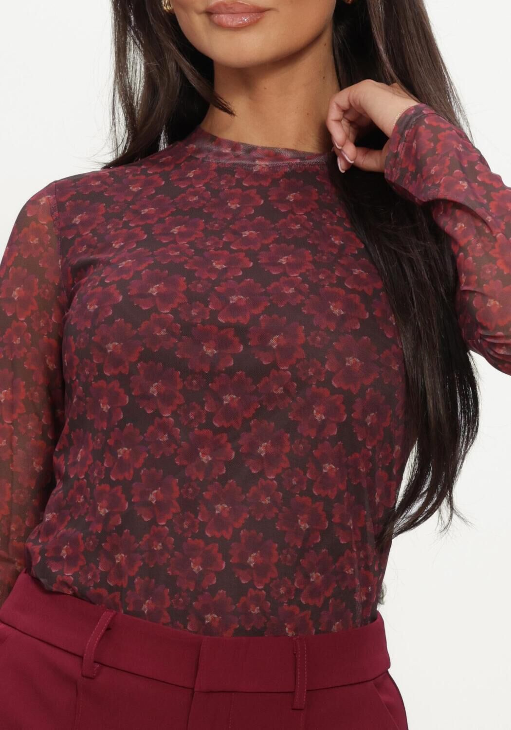 YDENCE Haut TOP WILLEMIJN Bordeaux - large