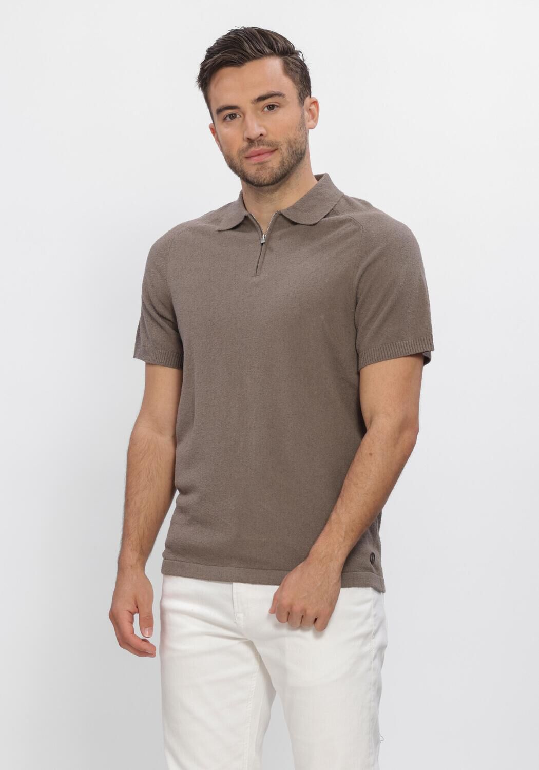 Taupe DSTREZZED Polo PETTAR POLO - large