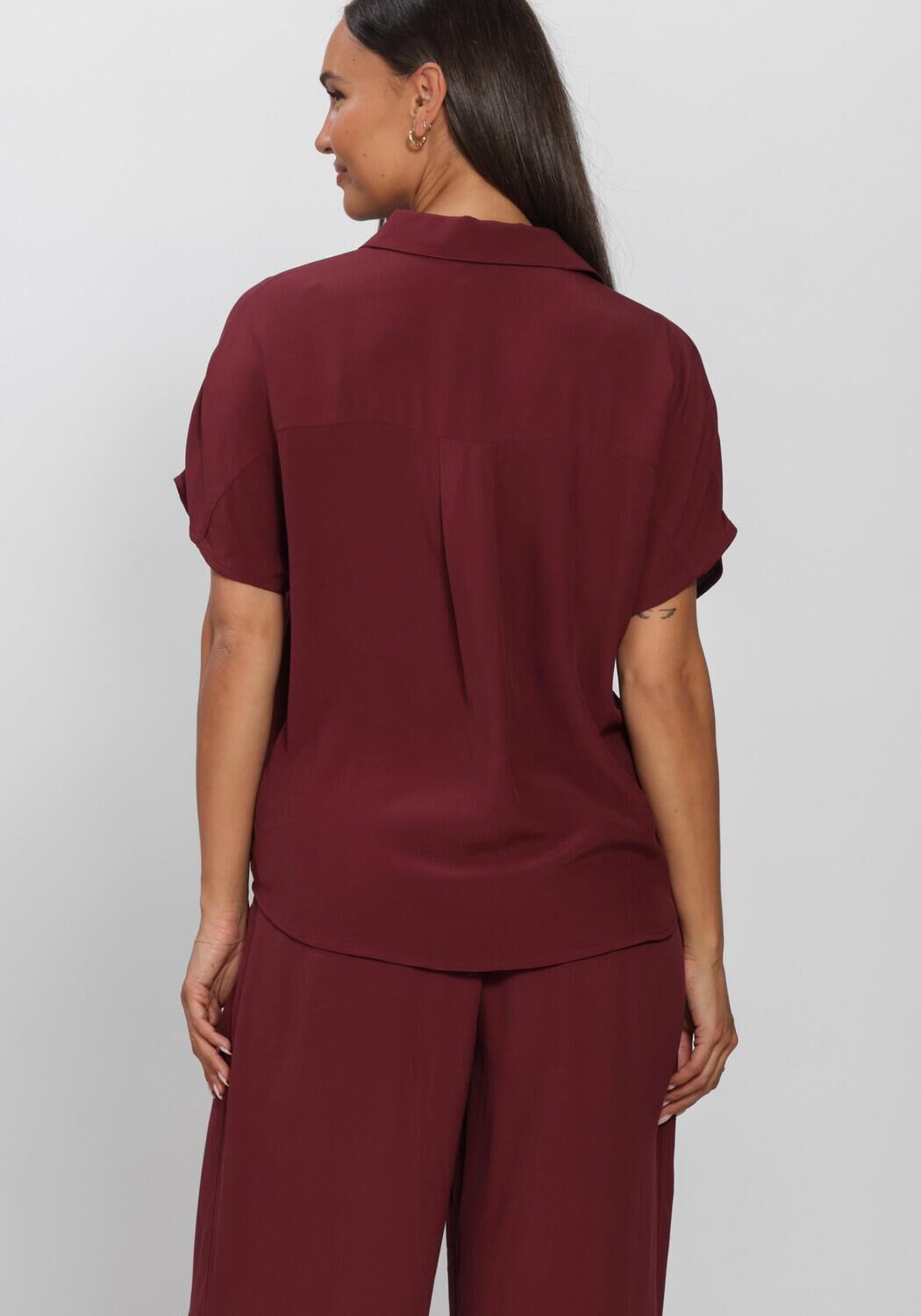 Bordeaux BY-BAR  BARLEY VISCOSE BLOUSE - large