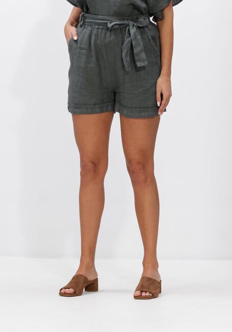 BY-BAR Pantalon courte JUNE LINNEN SHORT Olive - large