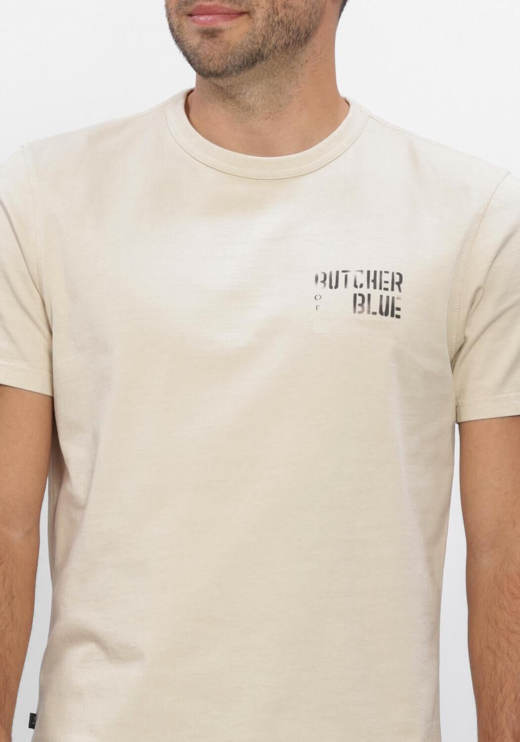 BUTCHER OF BLUE T-shirt ARMY BRUSH TEE en beige - large