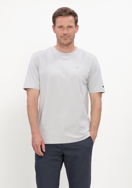 Lichtgrijze CAST IRON T-shirt SHORT SLEEVE R-NECK REGULAR FIT INTERLOCK - large