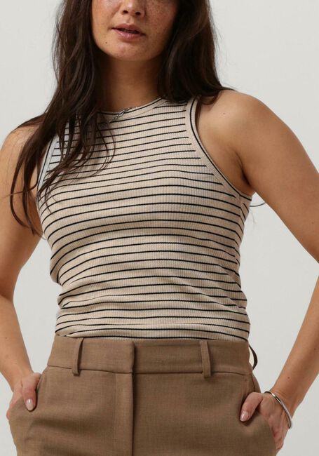 SELECTED FEMME Haut SLFANNA O-NECK STRIPED TANK TOP en beige - large