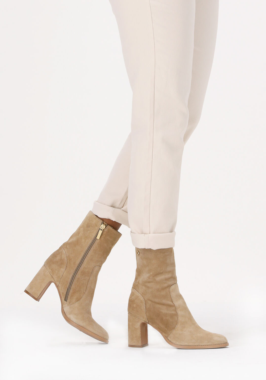 Beige enkellaarsjes omoda sale