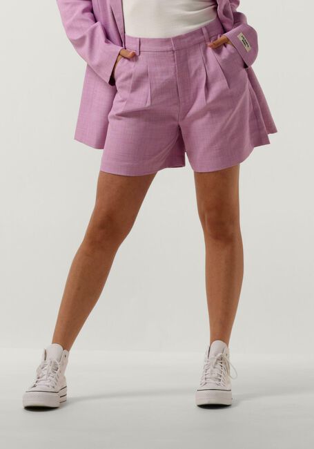 Roze COLOURFUL REBEL Broeken/jumpsuits MOZA HIGH WAIST SHORT - large