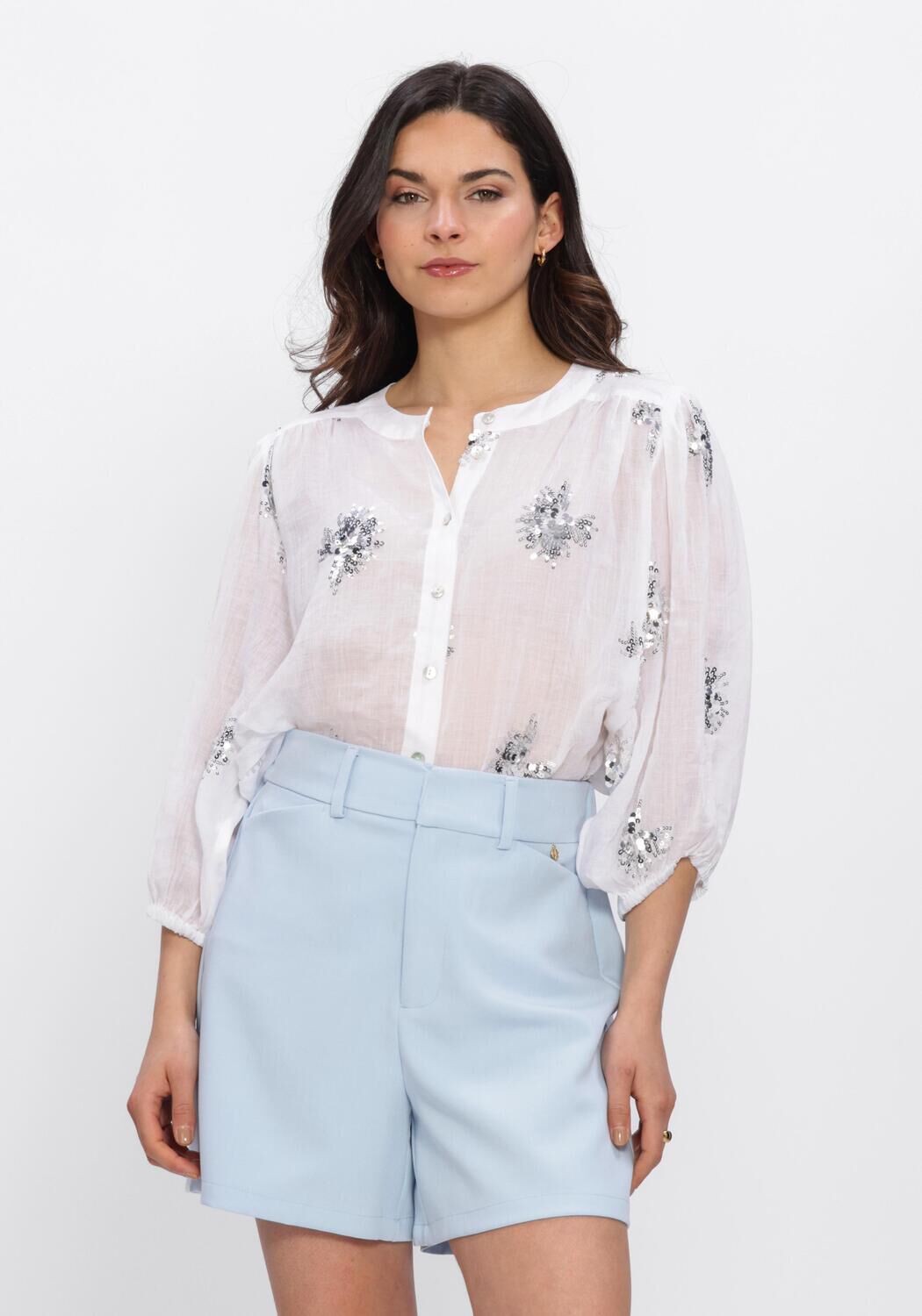 NUKUS LYNN BLOUSE PAILLET Blouses en blanc - large