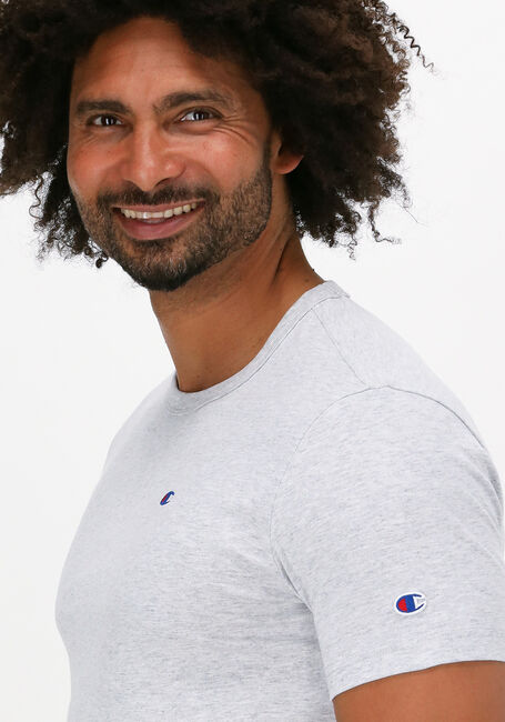 Lichtgrijze CHAMPION T-shirt SMALL C LOGO T-SHIRT - large