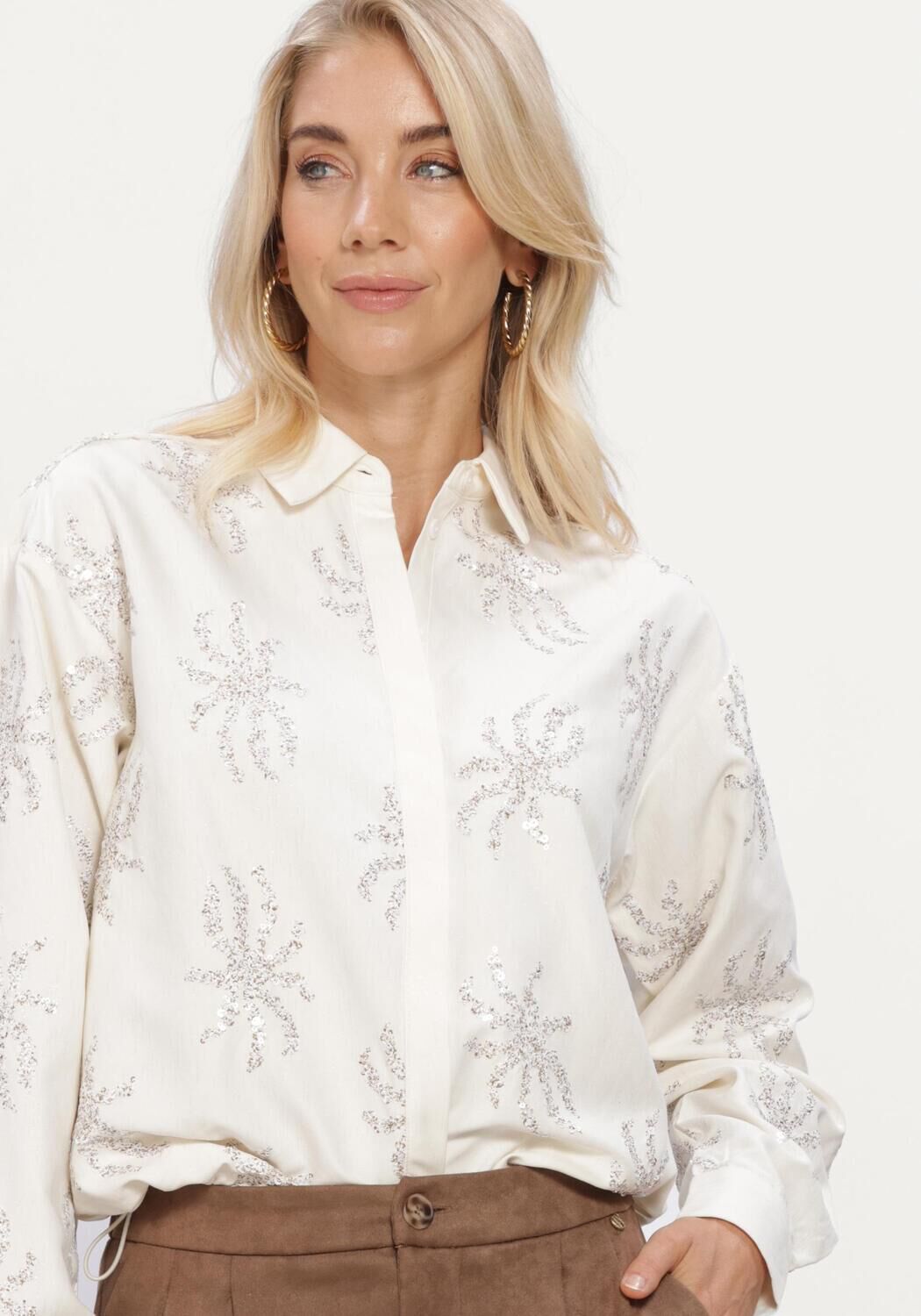 Gebroken wit NUKUS  ASTER BLOUSE PAILLET - large