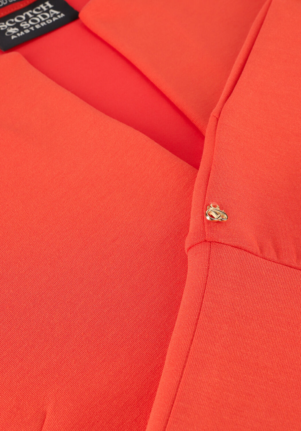 SCOTCH & SODA Pull V-NECK SWEATSHIRT IN TENCEL BL en orange - large