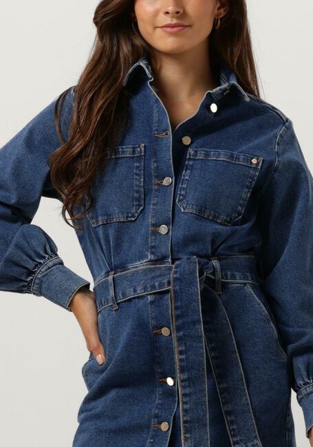 Lichtblauwe FREEBIRD Mini jurk DENIM-TWILL-COT-23-3 - large