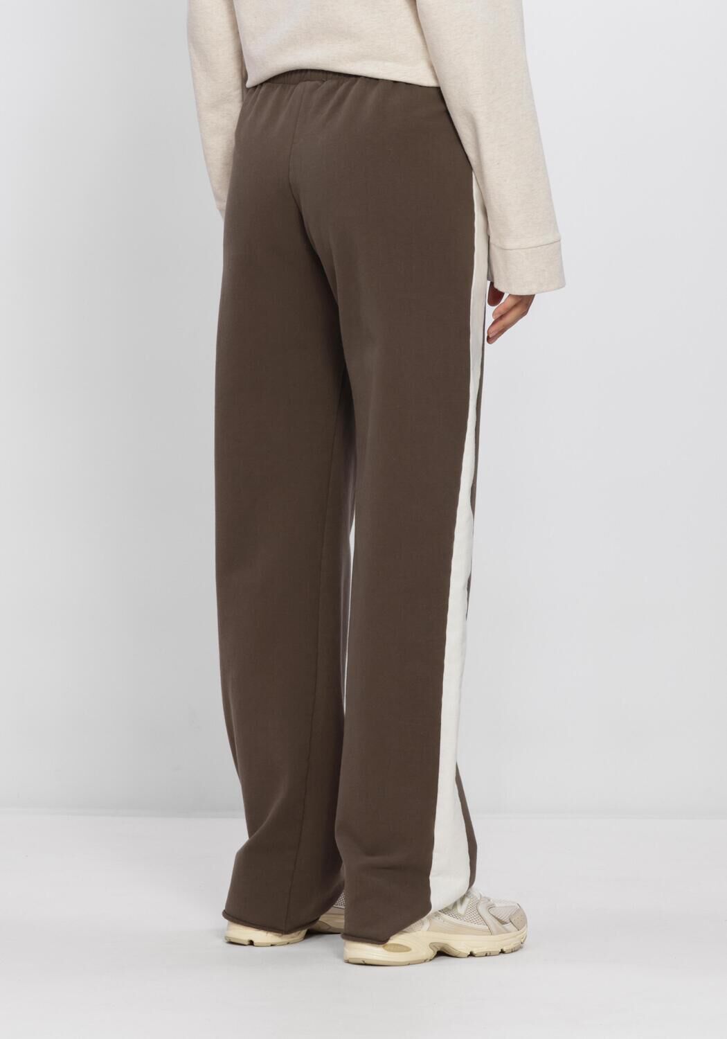 PENN & INK Pantalon large W26F1921 en marron - large