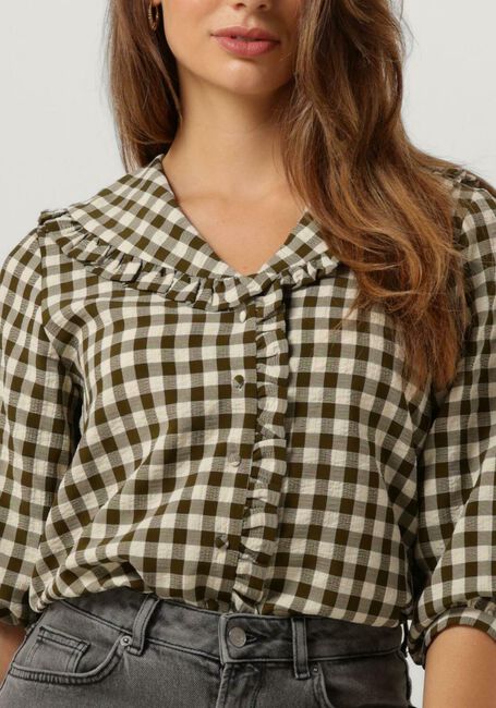 Groene SELECTED FEMME Jack NIKITA CHECK SHIRT JACKET - large