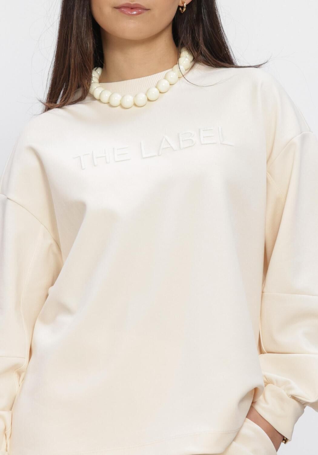 ALIX THE LABEL Chandail LADIES KNITTED BALLOON SLEEVE SWEATER Cr&egrave;me - large