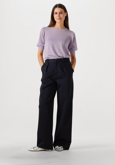 MINUS T-shirt LIVA PUFF SLEEVE METALLIC KNIT PULLOVER Lilas - large
