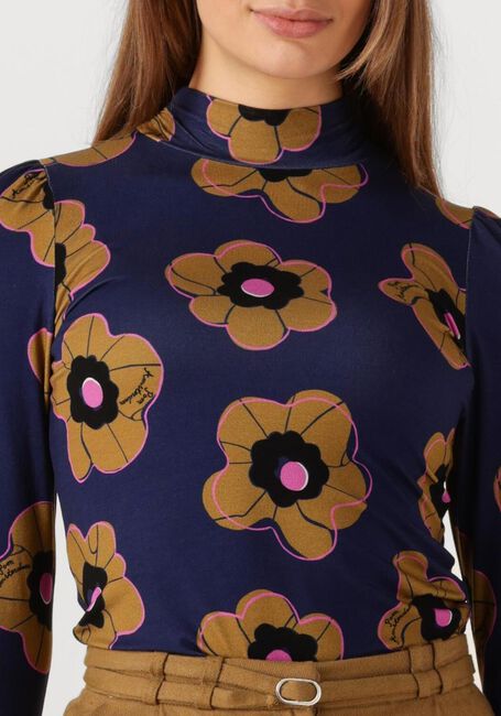 POM AMSTERDAM Pull TURTLENECK - FLEURS PARFAITES Bleu foncé - large