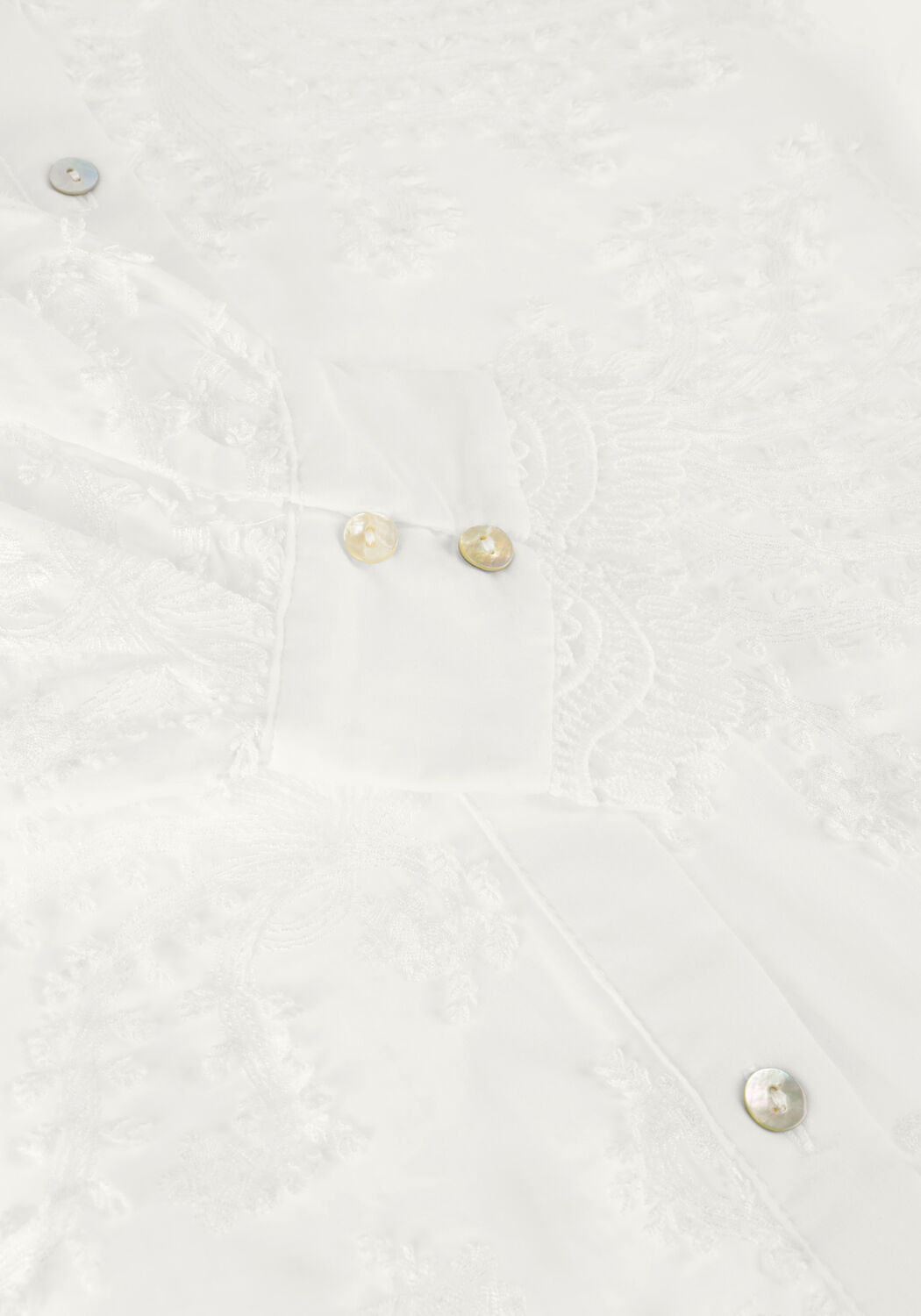 Witte BRUUNS BAZAAR  LINGON CHARLOTTA SHIRT - large