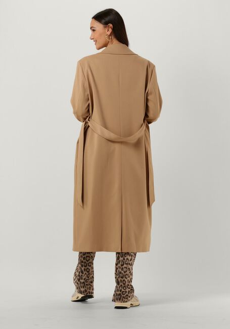 Camel ALIX THE LABEL Jassen LADIES WOVN LONG TRENCH COAT - large