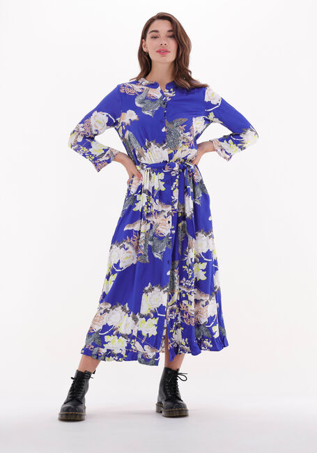 LOLLYS LAUNDRY Robe midi HARPER DRESS en bleu - large