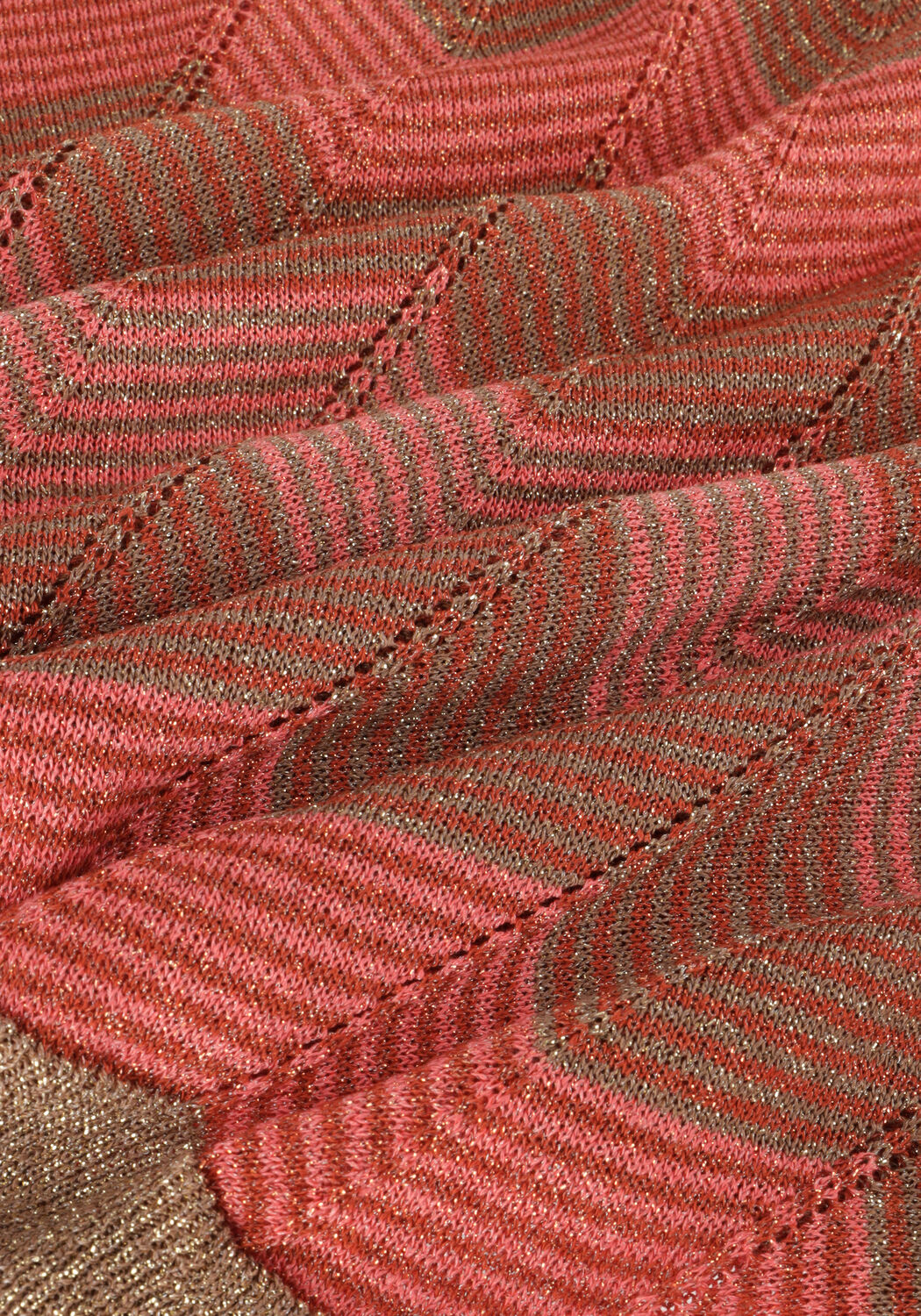 SUMMUM Pull BOAT NECK SWEATER SHIMMERING LUREX KNIT Corail - large