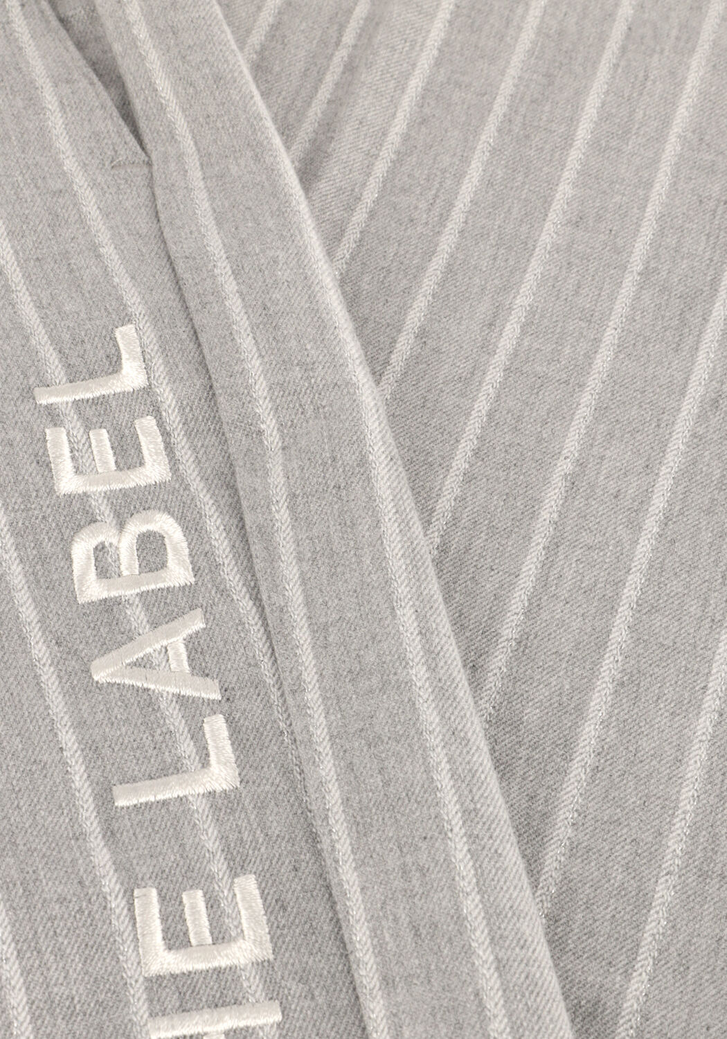 Lichtgrijze ALIX THE LABEL Wijde broek LADIES WOVEN PINSTRIPE PANTS - large