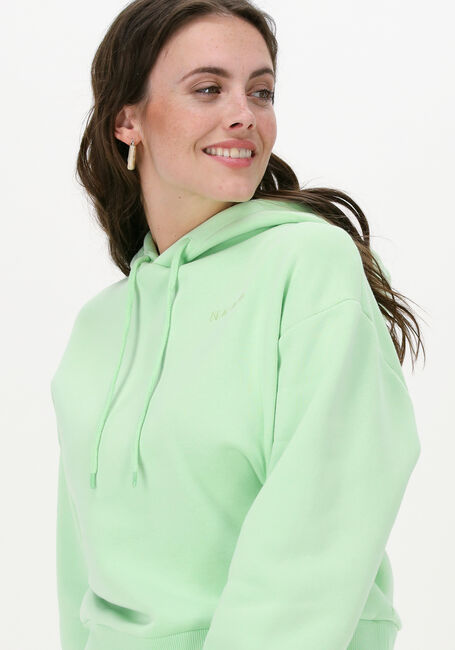 Groene NA-KD Trui ORGANIC LOGO BASIC HOODIE - large