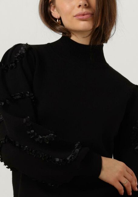 Zwarte OBJECT Mini jurk OBJDIDI L/S SHORT KNIT DRESS 129 - large