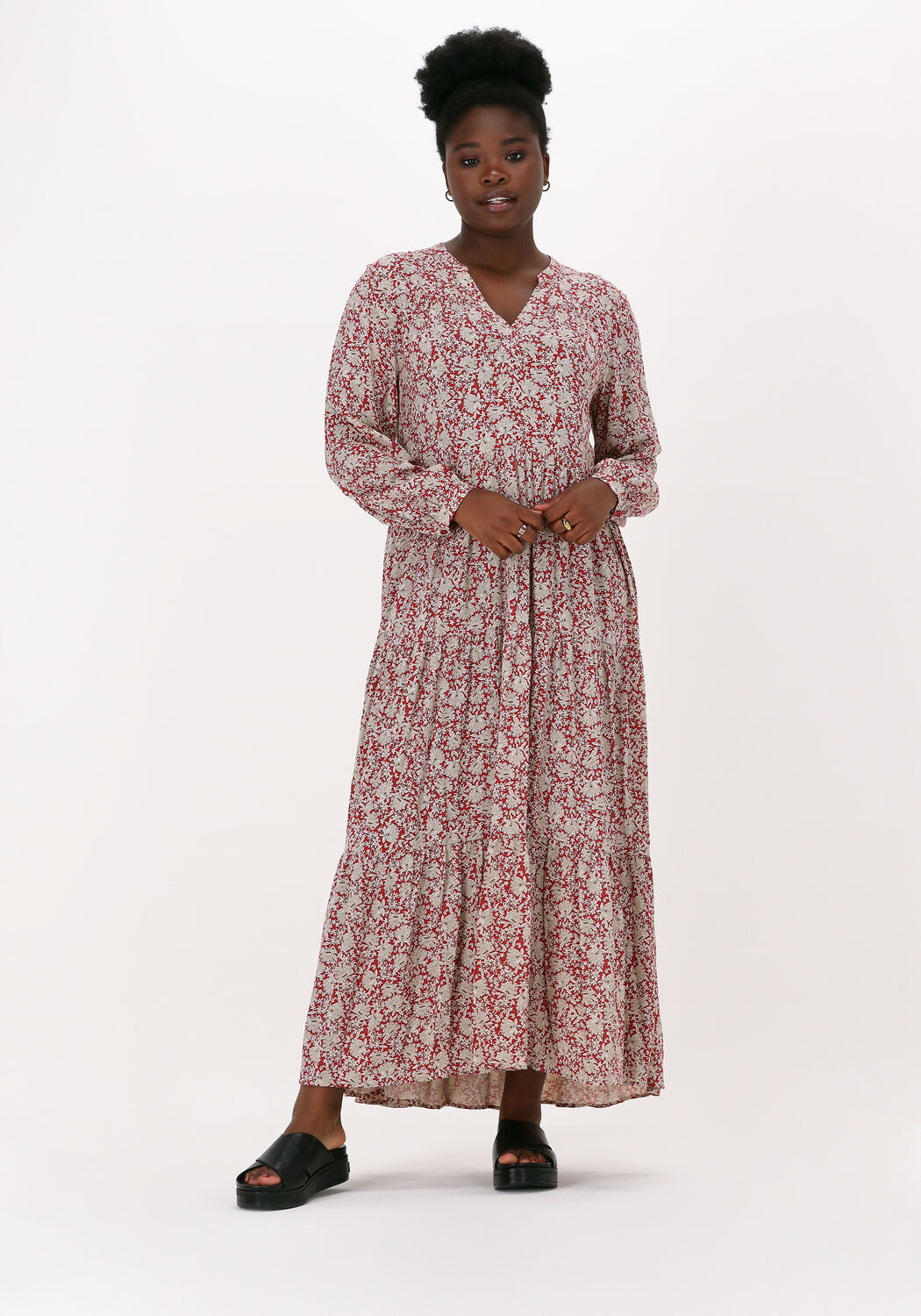 Rode shop jurk maxi