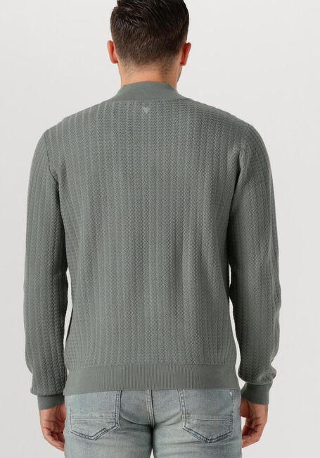 Groene PURE PATH Trui REGULAR FIT ZIG ZAG HALF ZIP KNITWEAR - large