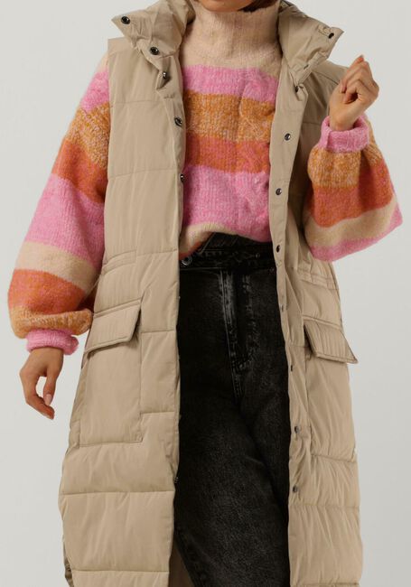 MSCH COPENHAGEN Veste sans manches KAYSA PAVINARIA WAISTCOAT en beige - large