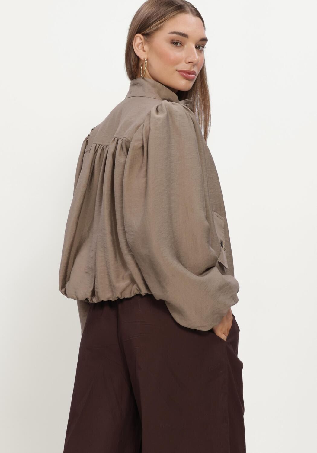 Y.A.S. Jack YASFELINE LS JACKET en taupe - large
