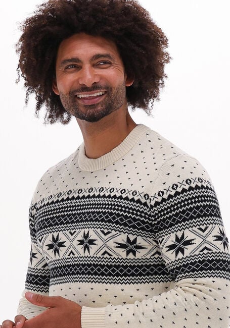 SELECTED HOMME Pull CLAUS LS KNIT CREW NECK Blanc - large