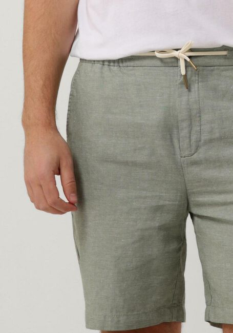 SCOTCH & SODA Pantalon courte FAVE - COTTON/LINEN TWILL BERMUDA SHORT Vert foncé - large