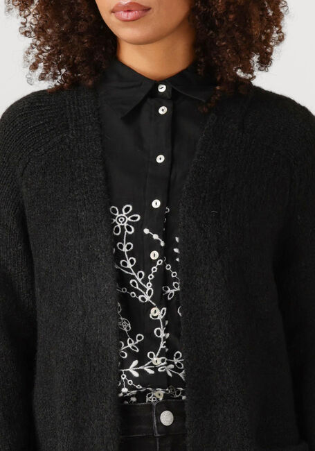 Zwarte OBJECT Vest OBJMILU LS LO LONG KNIT CARDIGAN - large