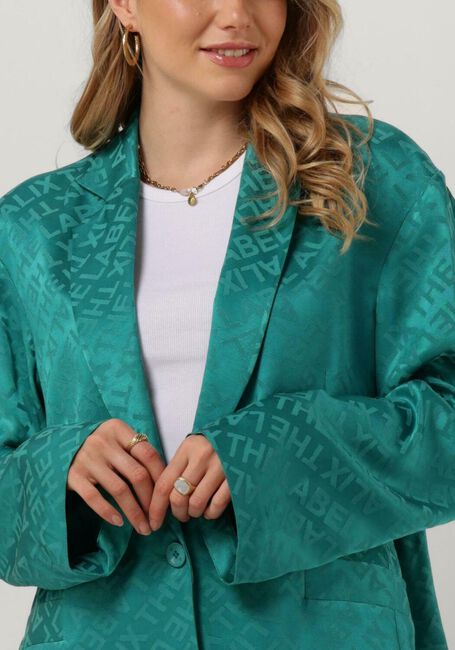 ALIX THE LABEL Blazer LADIES WOVEN OVERSIZED BLAZER TEXT en vert - large