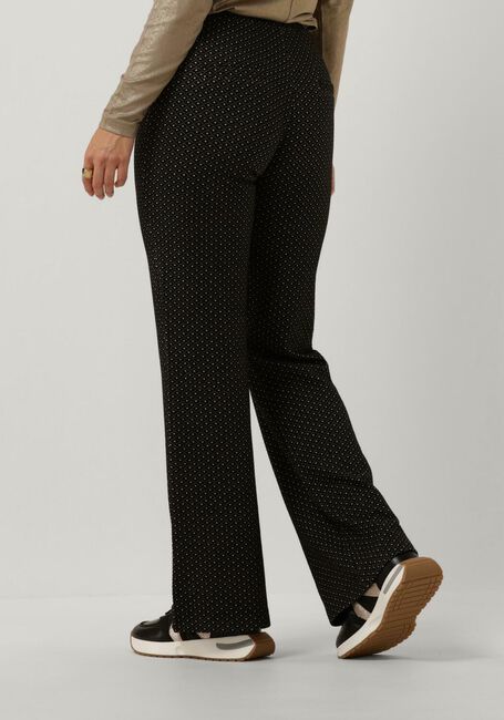 Zwarte SUMMUM Flared broek FLARED PANTS MINI PATTERN JACQUARD - large