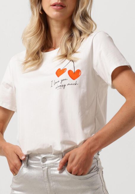 YDENCE T-shirt T-SHIRT CHERRY MUCH Crème - large