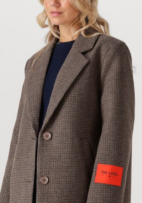 ALIX THE LABEL Manteau LADIES WOVEN CHECKED COAT en marron - large